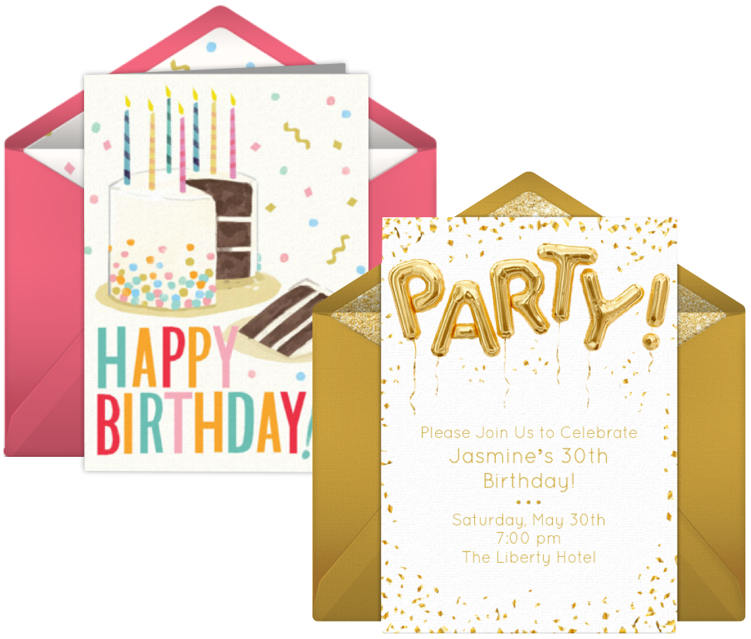 Online invitations and digital cards